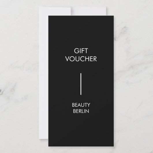 Modern Minimalist Black QR Code Gift Certificate (正面)