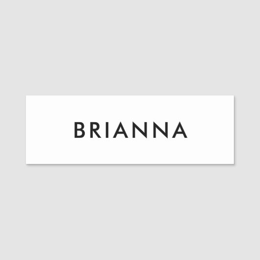 Modern Minimalist Black Script Custom Professional 名札 (正面)