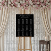 Modern Minimalist Black Wedding Seating Chart アクリルサイン