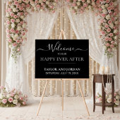 Modern Minimalist Black Wedding Welcome Sign アクリルサイン