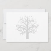 Modern Minimalist Black-White Family Reunion Tree 招待状 (裏面)