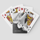 Modern Minimalist Black & White Flower with ursign トランプ (裏面)