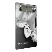 Modern Minimalist Black & White Flower with ursign ミニクリップボード (アングル)