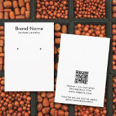 Modern Minimalist Black White Jewelry Display Card 名刺