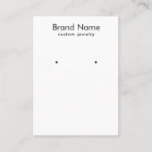 Modern Minimalist Black White Jewelry Display Card 名刺 (正面)