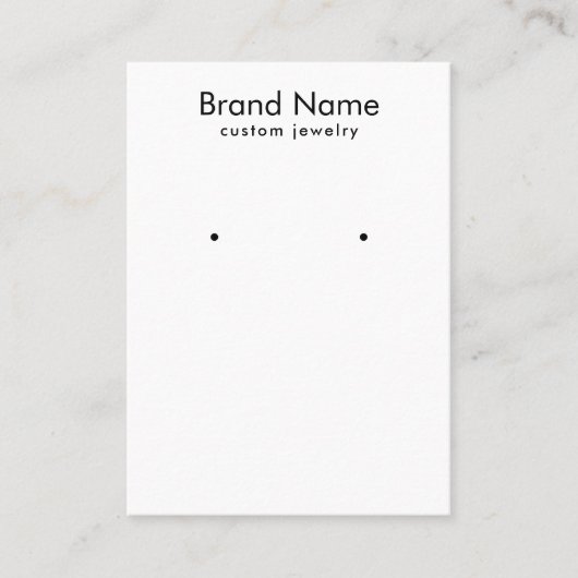 Modern Minimalist Black White Jewelry Display Card 名刺 (正面)