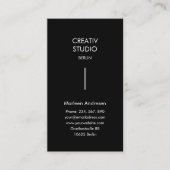 Modern Minimalist Black White QR Code 名刺 (正面)