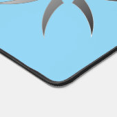 Modern Minimalist Black & White Tech Desk MatGeome デスクマット (コーナー)