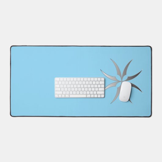 Modern Minimalist Black & White Tech Desk MatGeome デスクマット (キーボード&マウス)