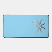 Modern Minimalist Black & White Tech Desk MatGeome デスクマット (正面)