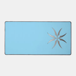 Modern Minimalist Black & White Tech Desk MatGeome デスクマット