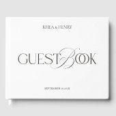 Modern Minimalist Black & White Wedding  ゲストブック (正面)
