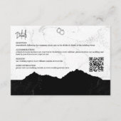 Modern Minimalist Black & White Wedding Details エンクロージャーカード (正面)