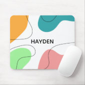 Modern Minimalist Blobs Abstract Personalised マウスパッド (マウス)
