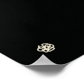 Modern Minimalist Blue Eye Abstract Art  ポスター (角)