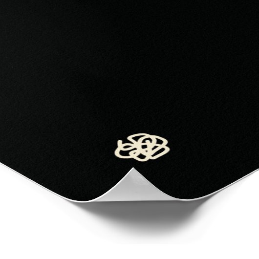 Modern Minimalist Blue Eye Abstract Art  ポスター (角)