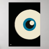 Modern Minimalist Blue Eye Abstract Art  ポスター (正面)