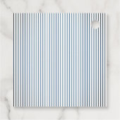 Modern & Minimalist Blue Stroller Baby Shower フェイバータグ (裏面)