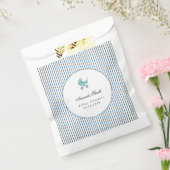 Modern & Minimalist Blue Stroller Baby Shower フェイバーバッグ (封をした状態)