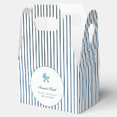 Modern & Minimalist Blue Stroller Baby Shower フェイバーボックス (オープン)