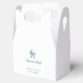 Modern & Minimalist Blue Stroller Baby Shower  フェイバーボックス (オープン)
