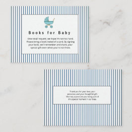 Modern & Minimalist Blue Stroller Books for Baby  エンクロージャーカード