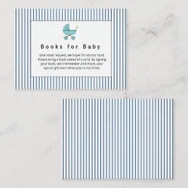 Modern & Minimalist Blue Stroller Books for Baby  エンクロージャーカード