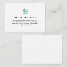 Modern & Minimalist Blue Stroller Books for Baby  エンクロージャーカード