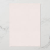 Modern Minimalist Blush And Rose Gold Wedding Real 箔招待状 (裏面)