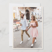 Modern Minimalist Blush Pink Gold Photo Wedding セーブザデート (裏面)