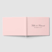 Modern Minimalist Blush Pink Wedding ゲストブック (全面)