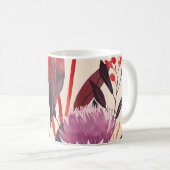 Modern Minimalist Boho Floral Botanical コーヒーマグカップ (正面右)