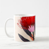 Modern Minimalist Boho Floral Botanical コーヒーマグカップ (左)