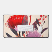 Modern Minimalist Boho Floral Botanical デスクマット (キーボード&マウス)