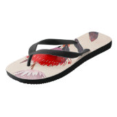 Modern Minimalist Boho Floral Botanical ビーチサンダル (アングル)
