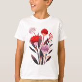 Modern Minimalist Boho Floral Botanical Tシャツ (正面)