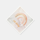 Modern Minimalist Boho Rainbow Baby Shower スタンダードカクテルナプキン (角)