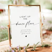 Modern Minimalist Boho Wedding Glow Stick ポスター