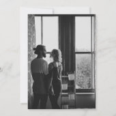 Modern Minimalist Bold Black Full Photo セーブザデート (裏面)