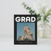 Modern minimalist bold black typography grad 2026  エンクロージャーカード (スタンド正面)