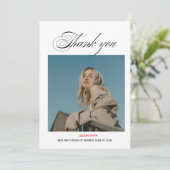 Modern minimalist bold black typography grad 2026  サンキューカード (スタンド正面)