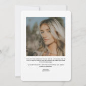 Modern minimalist bold black typography grad 2026  サンキューカード (裏面)