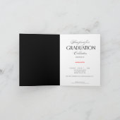 Modern minimalist bold black typography grad 2026  招待状 (内部)