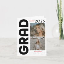 Modern minimalist bold black typography grad 2026