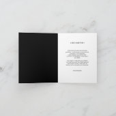 Modern minimalist bold black typography grad 2026 案内状 (内部)