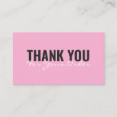 Modern minimalist bold Thank You card 名刺 (正面)