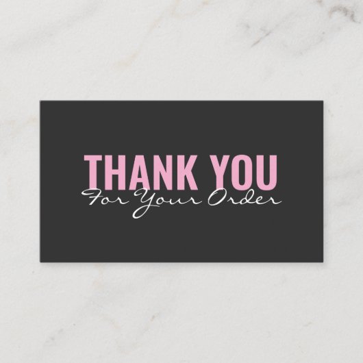 Modern minimalist bold Thank You card 名刺 (正面)