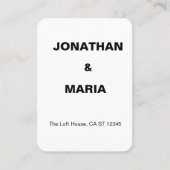 Modern Minimalist Bold Typography Wedding プレイスカード (正面)