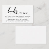 Modern Minimalist Books for Baby Shower エンクロージャーカード (正面/裏面)