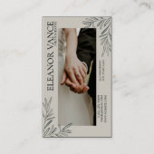 Modern Minimalist Botanical Monogrammed Logo 名刺 (正面)